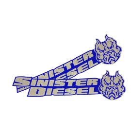 Sinister Diesel Stickers - 2 Pack 7"x2"