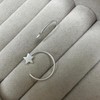 Sterling Silver Star Pull Through Earrings