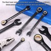 HARFINGTON 4Pcs Ratcheting Wrench 10mm Metric Open End Wrench 72-Teeth