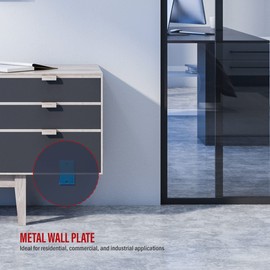 ENERLITES Blank Device Metal Wall Plate, Corrosion Resistant, Standard Size 1-Gang 4.50" x 2.76", Stainless Steel 201, 7701-PBL, Polished Blue