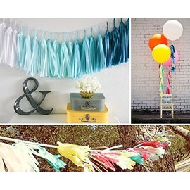 20Pcs Tissue Paper Tassel-Garland Craft, Bunting,Pom Poms,Tissue Paper Flowers,Tissue Paper Tassels,Independence Day Decoration,Wedding Decor,Party Decor,Tissue Paper,Tissue Paper Tassels Kit(Blue)