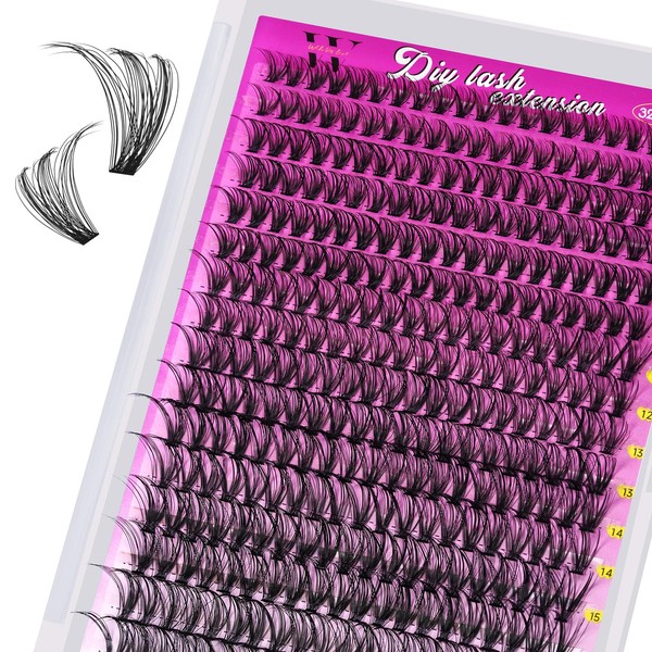 Lash Clusters Wispy 320PCS Eyelash Clusters 30D Lashes Clusters 9-16mm