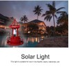LED Solar Powered Lighthouse, 360 Degree Rotating Lamp Courtyard Decoration