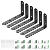 6 Pcs Furniture Anchors, Furniture Anchors for Baby Proofing, Anti Tip Furniture Anchors, Stainless Steel Furniture Wall Anchor Earthquake Straps Secure Furniture to Wall Prevent Falling, Black Small