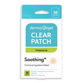 DERMA ANGEL Invisible Salicylic Acid Pimple Patches for Face - Redness Reducing Hydrocolloid Acne Patches, Clear Pimple & Zit Patches for Blind Pimples - Soothing Plus (Clear Patch) (Intensive-36dots-2)