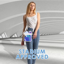 ROADPLUM Clear Bag Stadium Approved, Waterproof Clear Purse Bag, Crossbody Bag for Concerts, Sports Events, Festivals Women Men