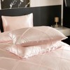Chumerry Rich Satin Comforter Set Light Pink Pintuck Bedding Set