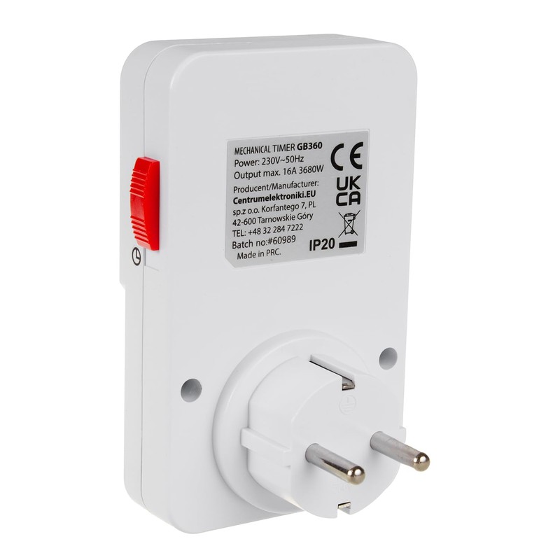 Green Blue GB360 F Mechanical Timer Switch, Socket, Analogue Timer,