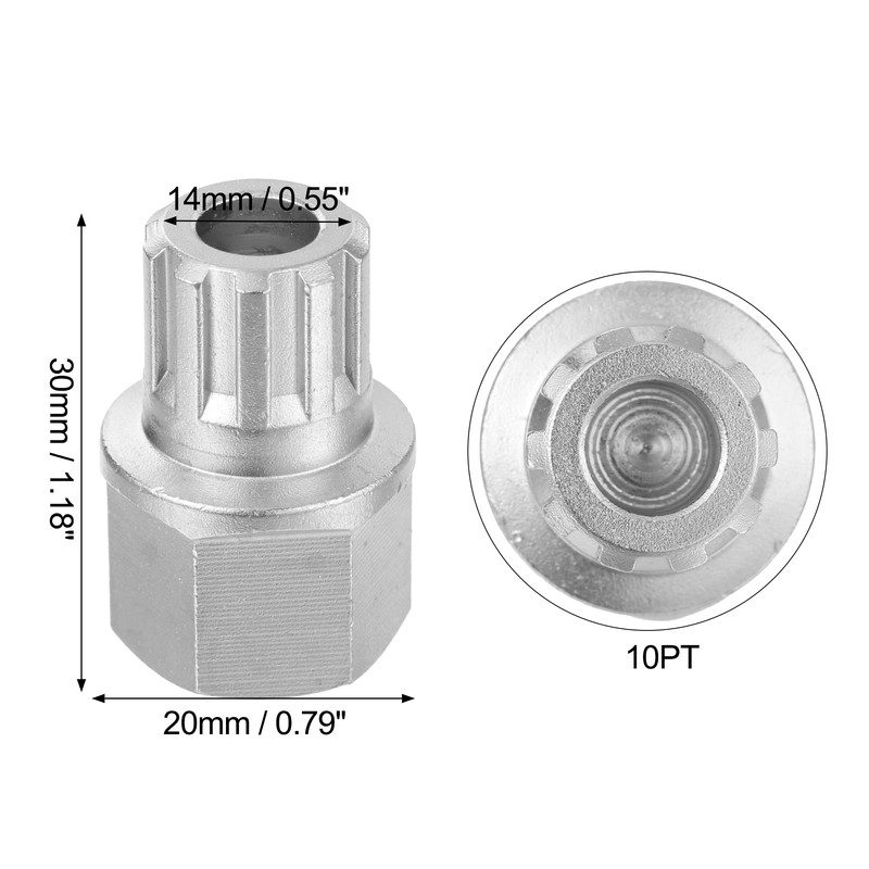 X AUTOHAUX 55/10PT Anti Theft Wheel Lock Lug Nut Screw