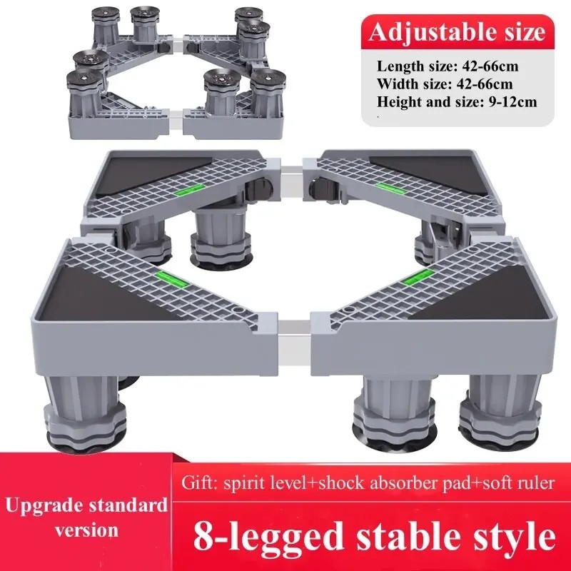 Adjustable Appliance Base Stand for Washer and Refrigerator – Locking