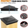 Toscoco 6" x 6" Aluminum Pyramid Post Caps Fits Actual