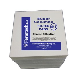 #1 Filter Pads 20 cm x 20 cm for 20 x 20 plate filters. Pads rated at 8 micron. Works with Super Colombo Wine Filters, Plate and Frame Liquid filters. Pack of 60 (#1 Coarse)