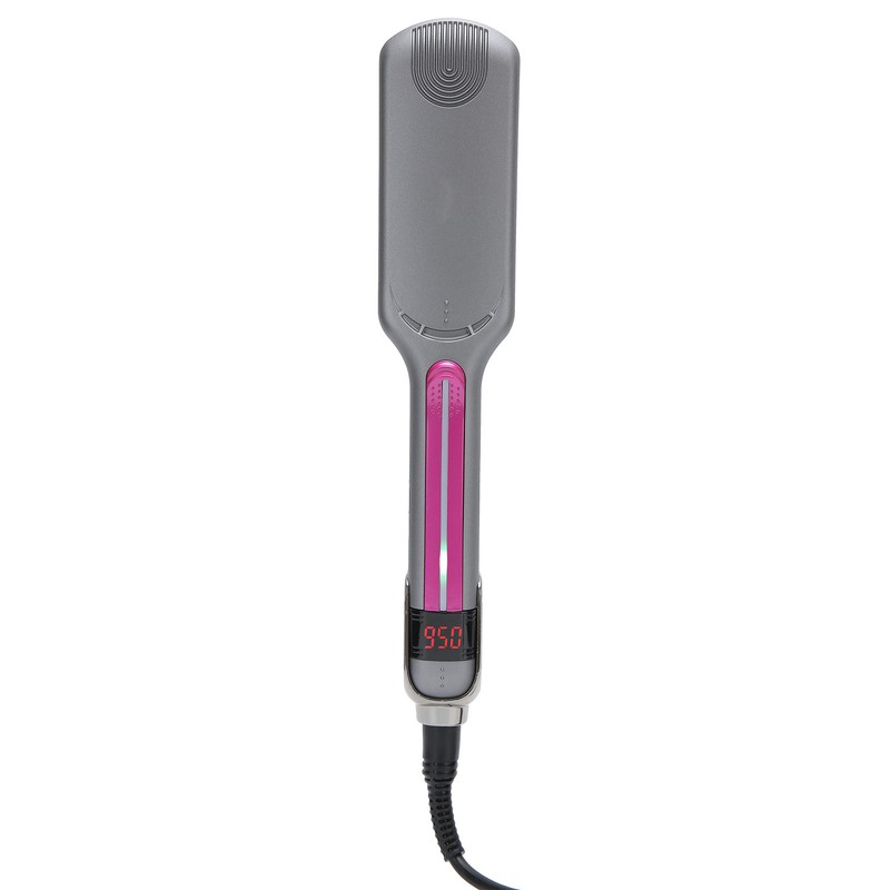 Professional Hair Straightening Ceramic Heating Plate Straightener LCD Display Hairdressing