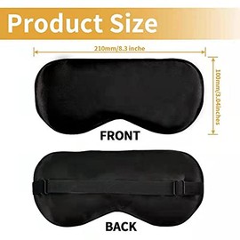 EETU Eye Mask,Blackout Sleep Eye Mask, Blindfold Silk Eye Mask, Super-Smooth Eye Mask[2-Pack], with Adjustable Comfortable Strap & Ear Plug, for Sleep Nap Travel Shift Work (Black)