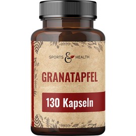 Pomegranate Capsules - 130 Capsules - 1200 mg Pomegranate per Daily Dose - Vegan
