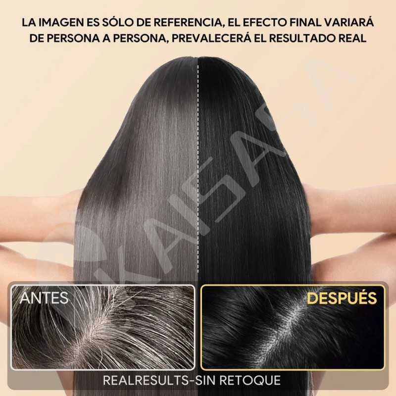 Kaisasa Shampoo Con Tinte Cubre Canas Con Aceite De Argán