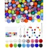 200PCS FIVEIZERO Rhinestone Beads for Jewelry Making, 15 Colors Round
