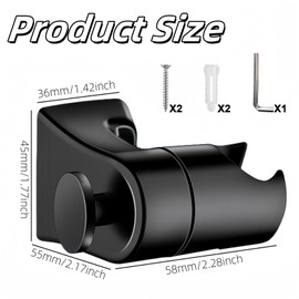 GmwyCzV Shower Head Holder, No Drilling, Heavy Duty Shower Holder, 360° Adjustable, Stainless Steel Hand Shower Holder, Wall Mounted Holder, Easy to Mount, for Wall, Bathroom, Toilet