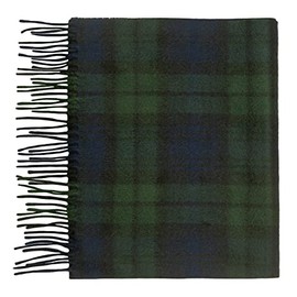 Oxfords Cashmere 100% Cashmere Scarf, Black (Black Watch)