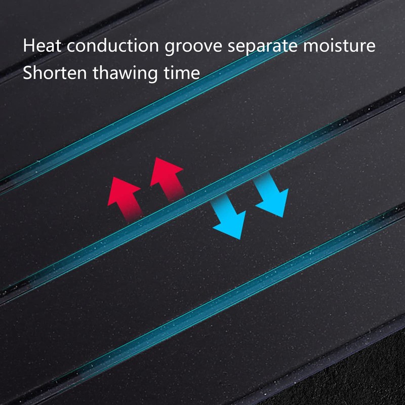 Quick Defrosting Tray, Black Home Restaurant Kitchen Aluminum Alloy Mellow
