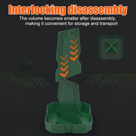 MiOYOOW Bearded Dragon Feeder, Reptile Feeder Box Anti-Escape Reptile Feeding Bowl for Lizard Gecko Bearded Dragon Frog Snakes