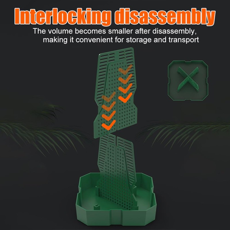 MiOYOOW Bearded Dragon Feeder, Reptile Feeder Box Anti-Escape Reptile Feeding