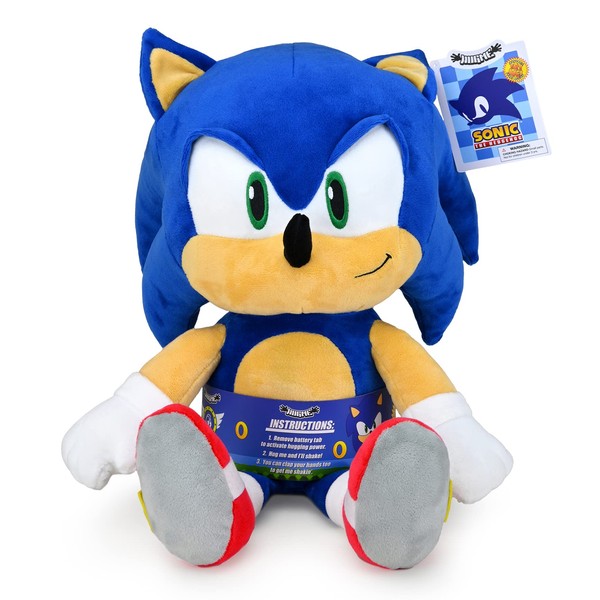 Kidrobot Sonic The Hedgehog Sonic 16 Inch HugMe Shake Action Vibrating Plush