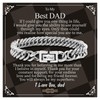 LAXPICOL Dad Bracelet,Stainless Steel Bracelets For Father's Day Gifts,Mens Chain