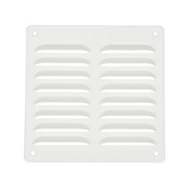 PATIKIL 6.1x6.1in Aluminum Vent Cover, Screen Air Grille Ventilation Cover HVAC Louvered Grill for Home Kitchen Fireplace Bathroom Wall Ceiling, White