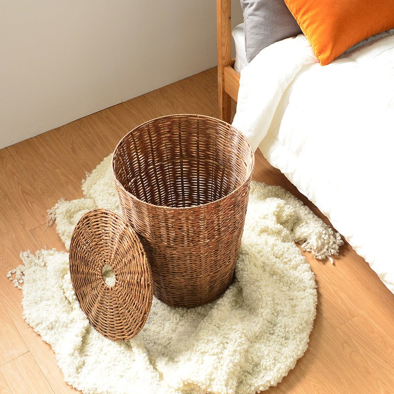 Home&amp;House Rattan Pattern Hamper Choose 1 per capacity, 60L60L_White White