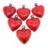 MexHandcraft Red 3.5 inch Medium Hanging Glass Hearts (Set of