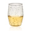 Prologue Libbey Nymph Handmade Dot Tumbler Glasses, Clear, Set of