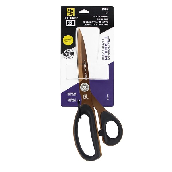 TITECH Pro 9" Left-Handed Dressmaker's Scissors - High Carbon Stainless