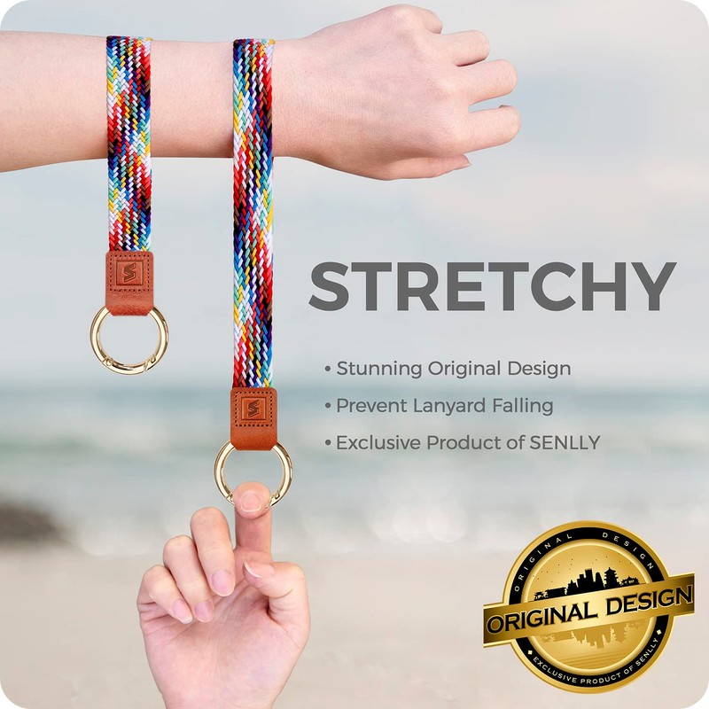 SENLLY Lanyard Hand Strap Key Ring Short Lanyard, Made of