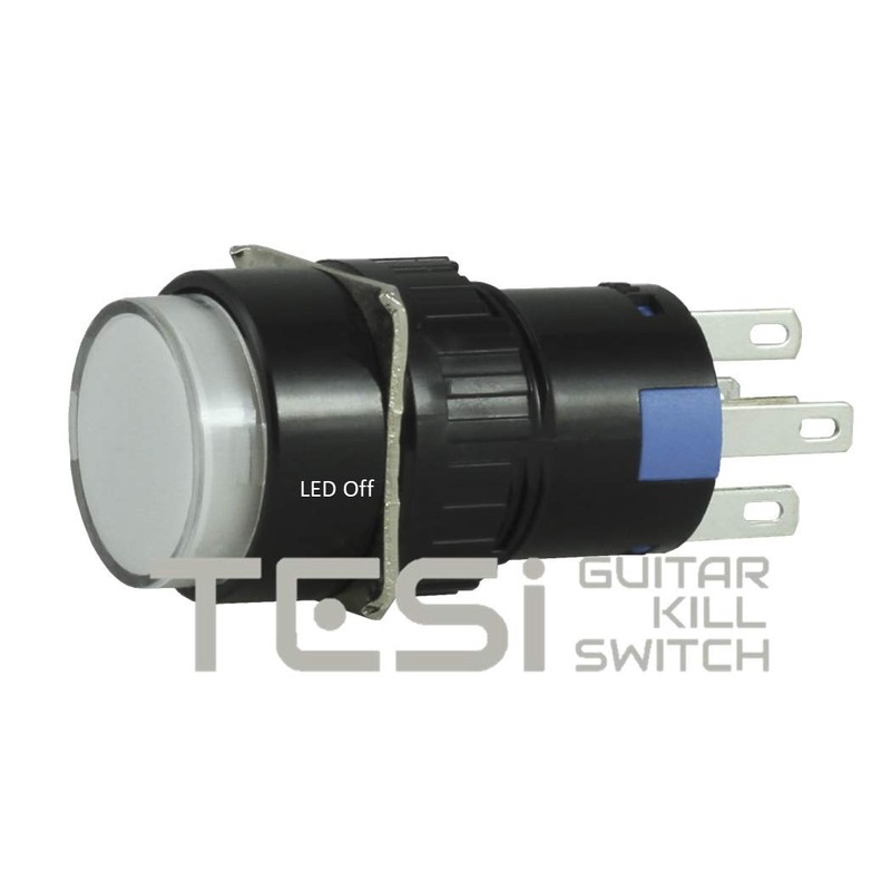 Tesi Switch 16MM Momentary LED Push Button Guitar Kill Switch