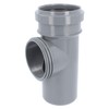 PP cleaning pipe, inspection pipe, diameter DN 75 mm, grey,