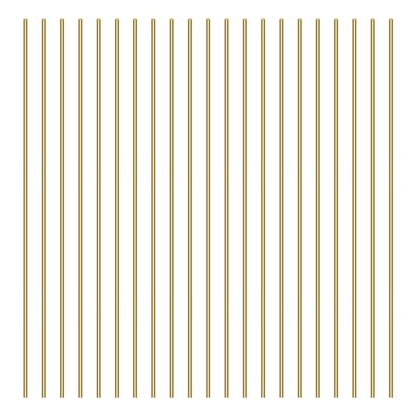21 Pieces 1.0mm Brass Round Rods, Sutemribor Brass Solid Round