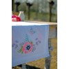 Vervaco Pastel Flowers Table Runner Kit