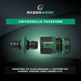 RASENWERK® - Hose Coupling for Connectors - Garden Hose Connector - Universal Garden Hose Coupling - Pack of 4
