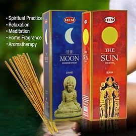 HEM Celestial Pair Sun & Moon, 240 Sticks Total