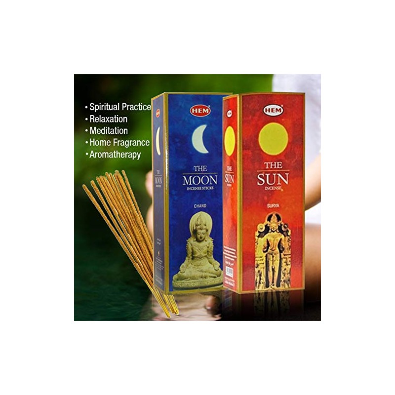 HEM Celestial Pair Sun & Moon, 240 Sticks Total