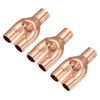 sourcing map Tee Y Type Copper Fitting Welding Joint Split