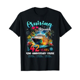 Cruising 42th Anniversary Tropical Style Gift for Couple T-Shirt