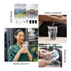 BLUEPOLAR 13oz/400ml Glass Water Tumbler with Straw and Lid Sealed
