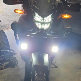 Tricago LED Auxiliary Light Kit w/Connector Compatible with Honda Transalp XL750 (2023 - Current) (24W (Day white))