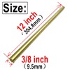 2PCS ZQToday Solid Brass Rods 3/8 x 12 Inch Brass
