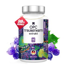 Sonnesee 240 OPC Capsules for 8 Months - High Dose with 385 mg - Made from European Premium Grape Seeds - Vegan, Laboratory Tested