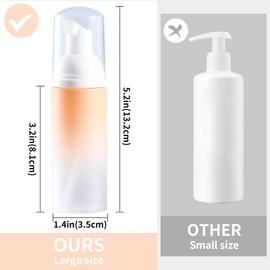 EGALLOP Empty 2 oz. Foam Pump Bottles (12 pcs.) Travel Foam Soap Dispenser for Hand Soap, Eyelash Shampoo Cleaner (Gradient Pink Bottle with White Pump and Clear Lid)