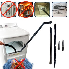 Vacuum Attachment for Dryer Vent, Crevice Cleaning Tool for Clothes Dryer with Lint Trap Brush and Flexible Hose. Duct Cleaner Kit. Designed by Dryer Vent Cleaning Technicians.