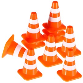 Toddmomy Mini Traffic Cones 10Pcs Miniature Road Cones Construction Cones Kids Traffic Cones Traffic Signs Toys for Kids Sand Table Engineering Construction Party Favors